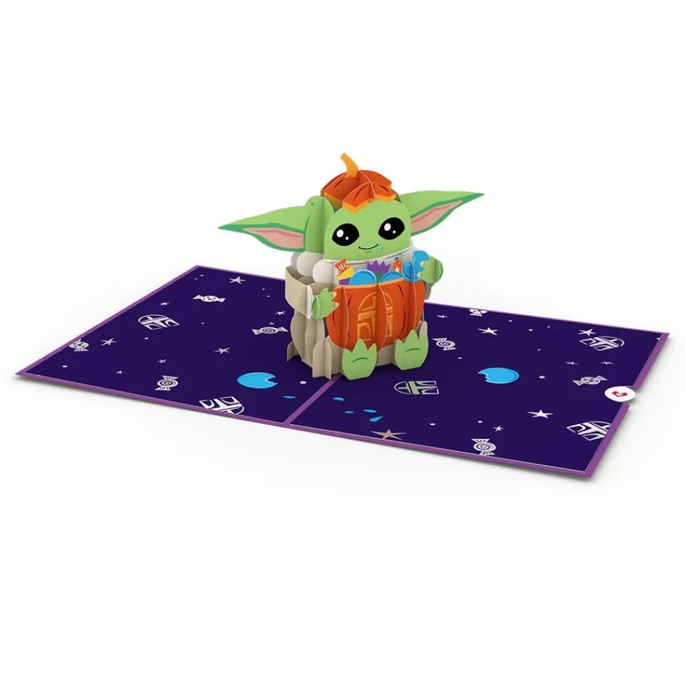 Lovepop Halloween 10/31 | Star Wars | Star Wars™ The Mandalorian™ Grogu™ No Tricks All Treats Pop-Up Card