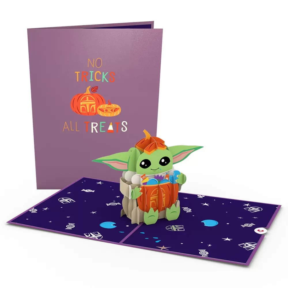Lovepop Halloween 10/31 | Star Wars | Star Wars™ The Mandalorian™ Grogu™ No Tricks All Treats Pop-Up Card