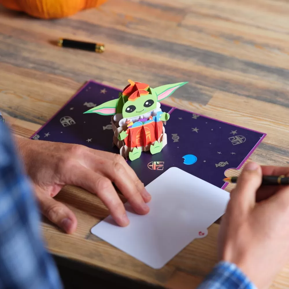Lovepop Halloween 10/31 | Star Wars | Star Wars™ The Mandalorian™ Grogu™ No Tricks All Treats Pop-Up Card