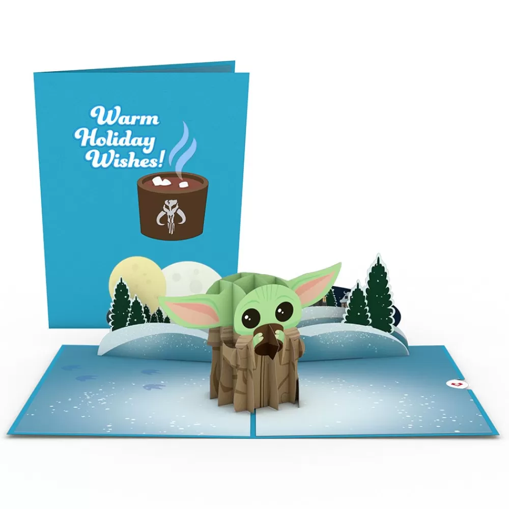 Lovepop Greeting Cards | New Year 1/1 | Star Wars™ The Mandalorian™ The Child: Warm Holiday Wishes Pop-Up Card
