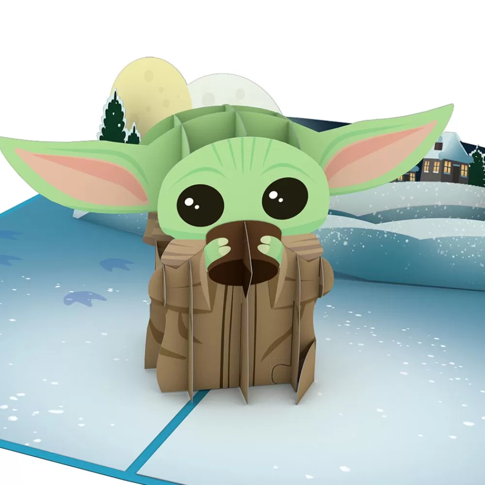 Lovepop Greeting Cards | New Year 1/1 | Star Wars™ The Mandalorian™ The Child: Warm Holiday Wishes Pop-Up Card
