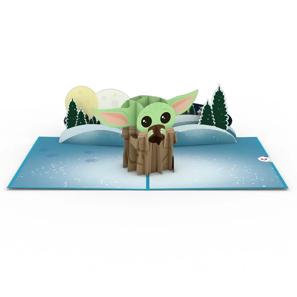 Lovepop Greeting Cards | New Year 1/1 | Star Wars™ The Mandalorian™ The Child: Warm Holiday Wishes Pop-Up Card