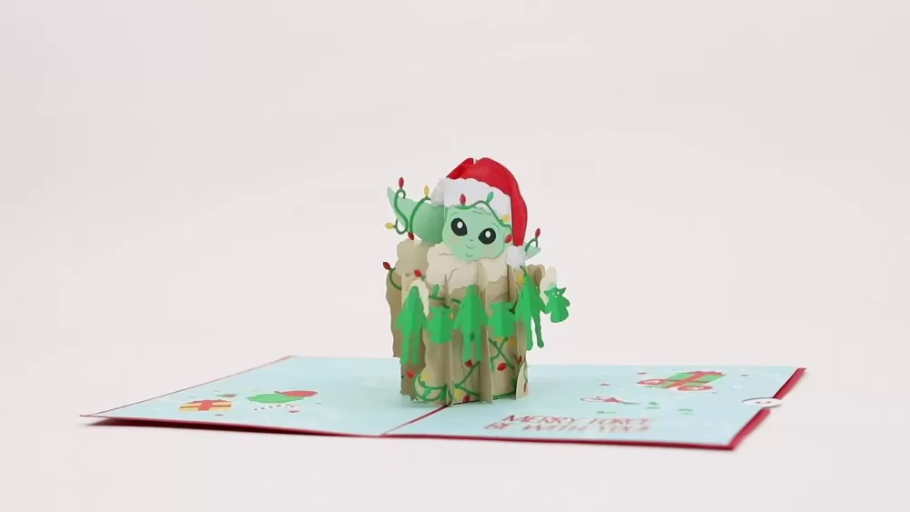 Lovepop Christmas 12/25 | Kids | Star Wars™ The Mandalorian™ Very Merry Grogu™ Pop-Up Card