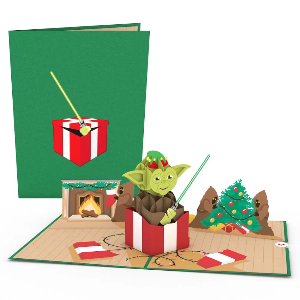 Lovepop Greeting Cards | Christmas 12/25 | Star Wars™ Yoda™ Present Pop-Up Card