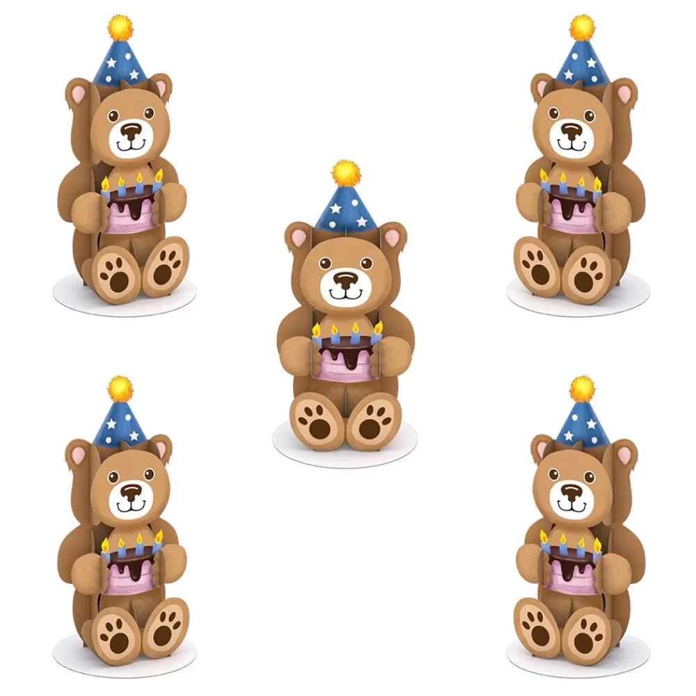 Lovepop Pop-Up Stickers | Kids | Stickerpop™: Birthday Bear (5-Pack)