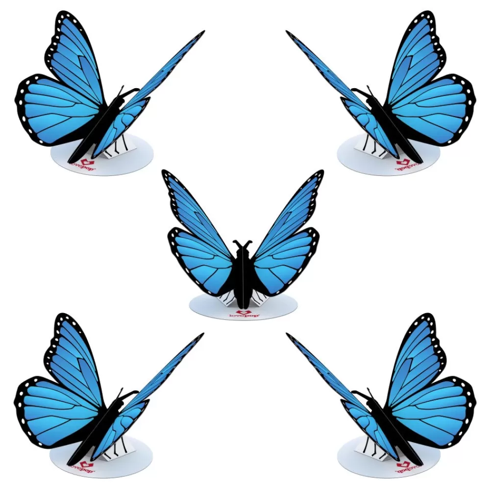 Lovepop Pop-Up Stickers | Kids | Stickerpop™: Blue Morpho Butterfly (5-Pack)