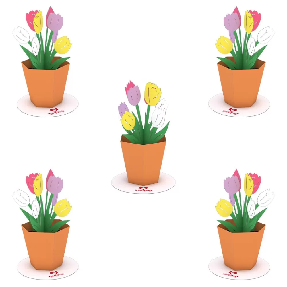 Lovepop Pop-Up Stickers | Easter 4/20 | Stickerpop™: Tulips (5-Pack)