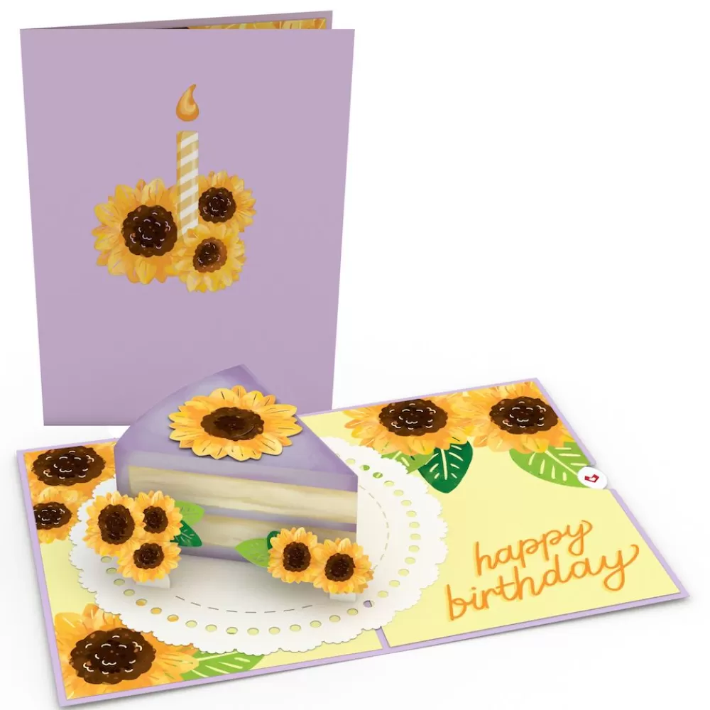 Lovepop Greeting Cards | Birthday | Sunflower Birthday Cake Slice Pop-Up Card