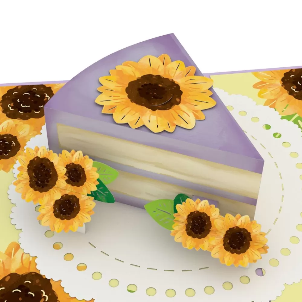 Lovepop Greeting Cards | Birthday | Sunflower Birthday Cake Slice Pop-Up Card