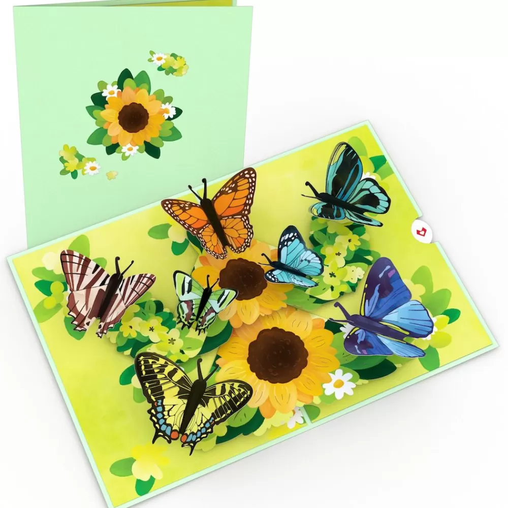 Lovepop Greeting Cards | Just Because | Sunflower Butterflies Pop-Up Card