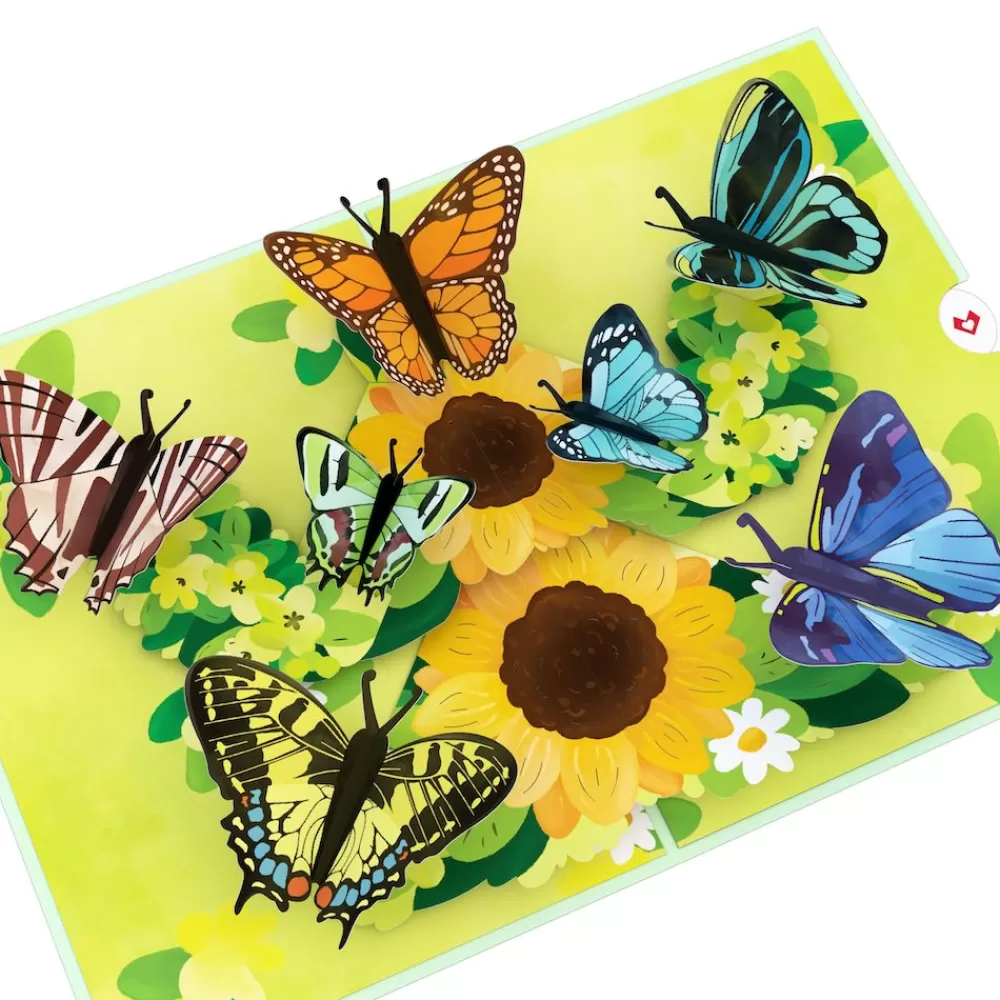 Lovepop Greeting Cards | Just Because | Sunflower Butterflies Pop-Up Card