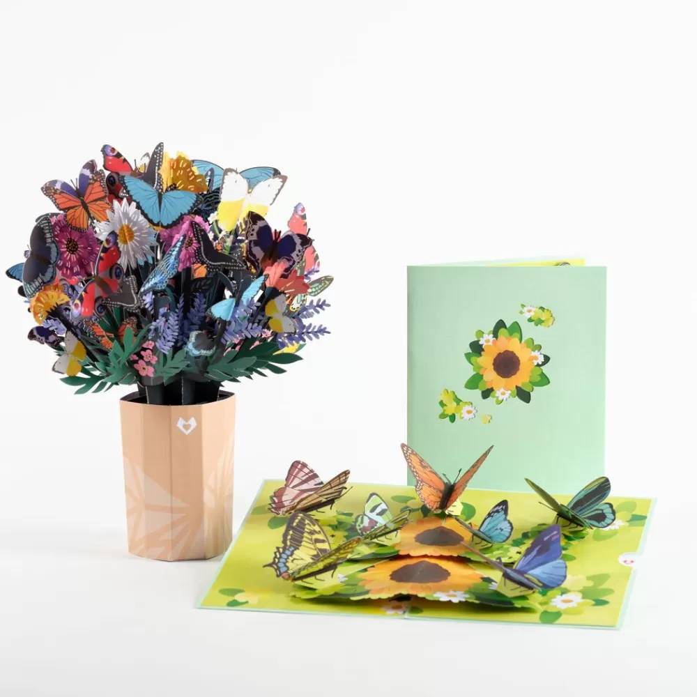 Lovepop Pop-Up Bouquets | Card & Gift Bundles | Sunflower Butterfly Bundle