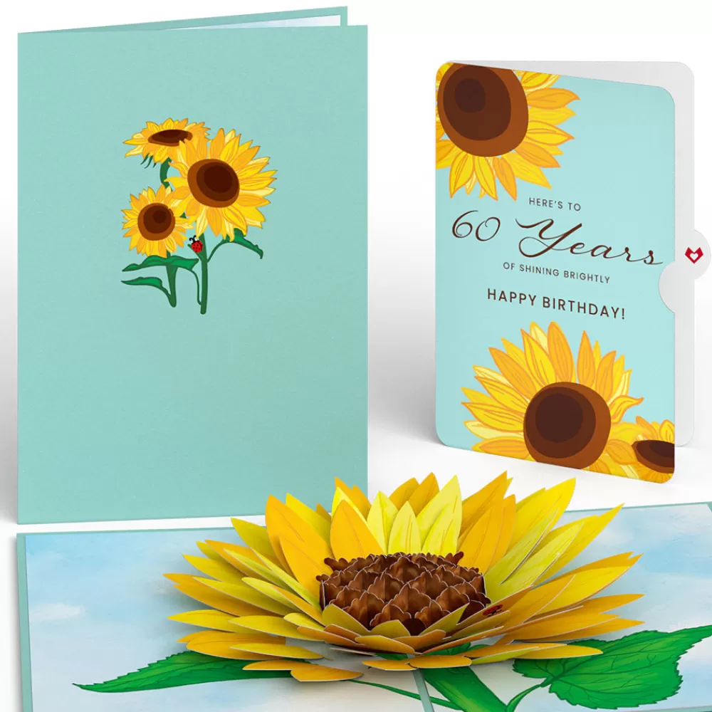 Lovepop Birthday | Sunflower 60th Birthday Pop-Up Card and Sentiment Set