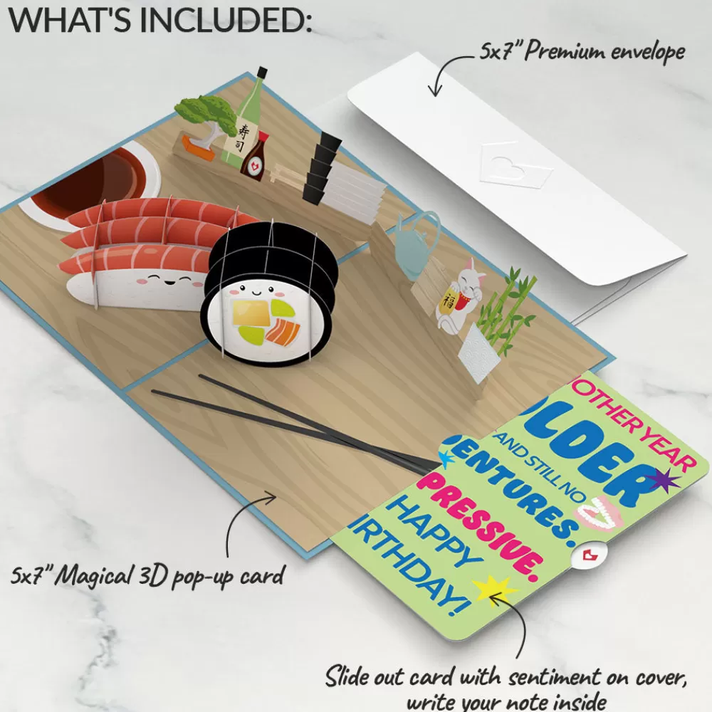 Lovepop Birthday | Sushi Birthday Pop-Up Card and Sentiment Set