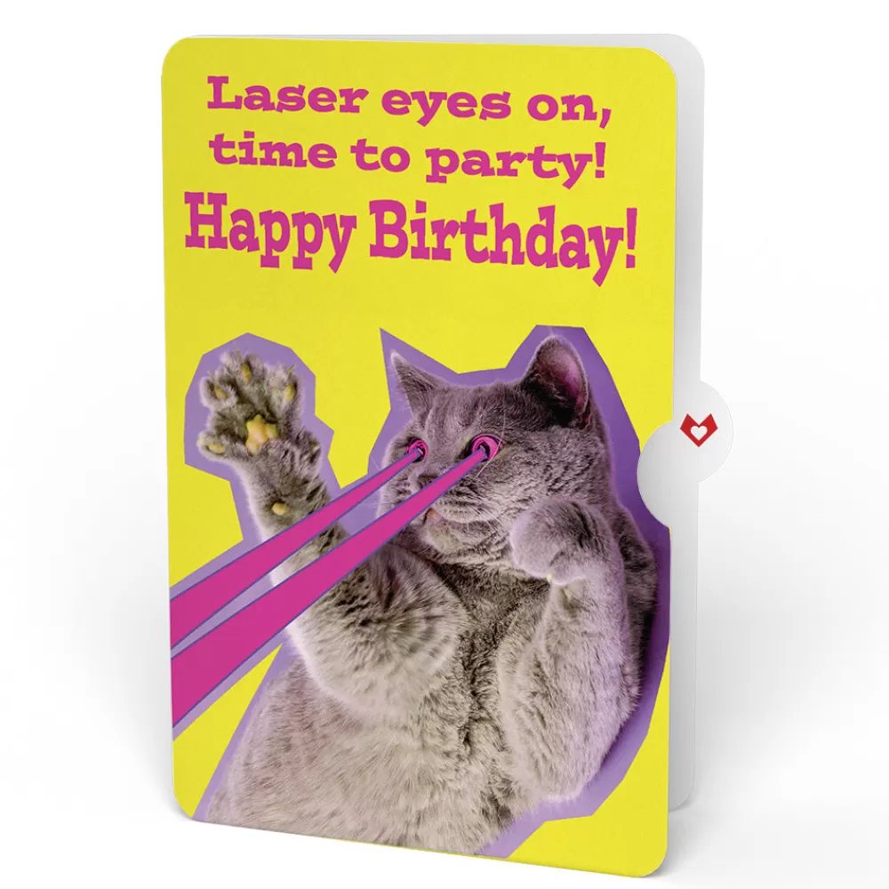 Lovepop Pop-Up Bouquets | Sweet Birthday Wishes Bouquet and Cat Laser Eyes Sentiment Set