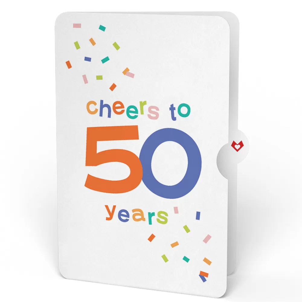 Lovepop Pop-Up Bouquets | Sweet 50th Birthday Wishes Bouquet and Confetti Cake Sentiment Set