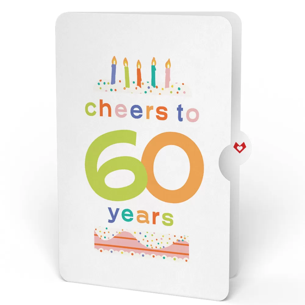 Lovepop Pop-Up Bouquets | Sweet 60th Birthday Wishes Bouquet and Confetti Cake Sentiment Set