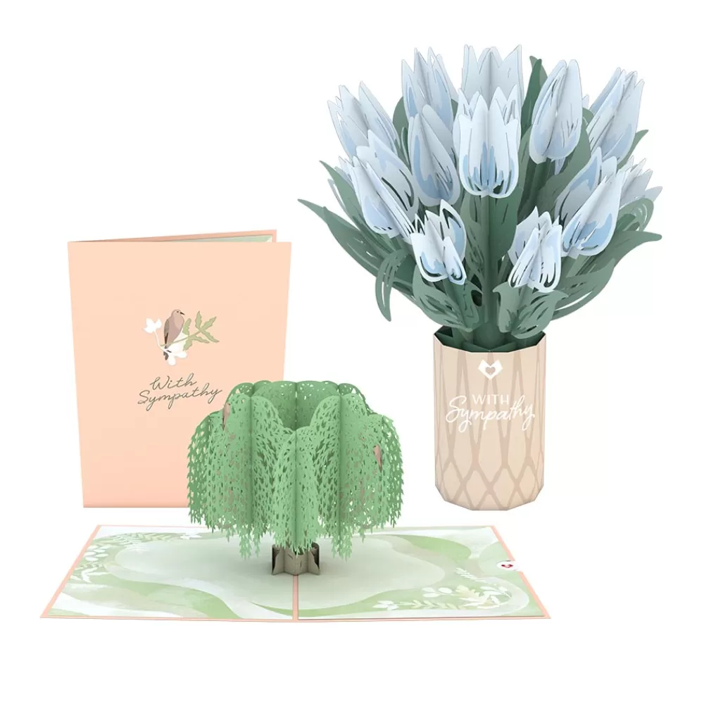 Lovepop Pop-Up Bouquets | Card & Gift Bundles | Sympathy Tree and Tulips Bundle