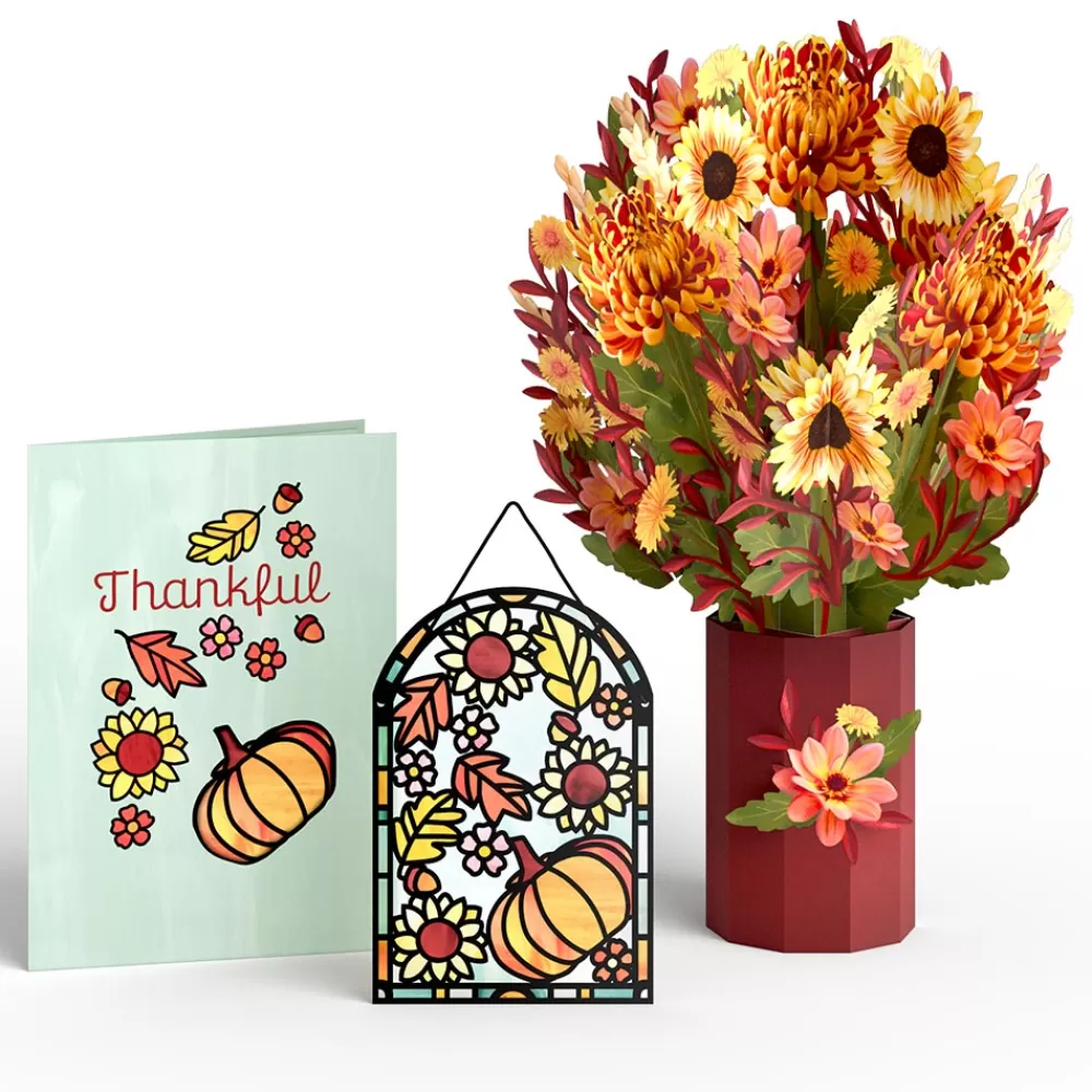 Lovepop Pop-Up Bouquets | Card & Gift Bundles | Thankful Suncatcher Card & Pop-Up Bouquet Bundle