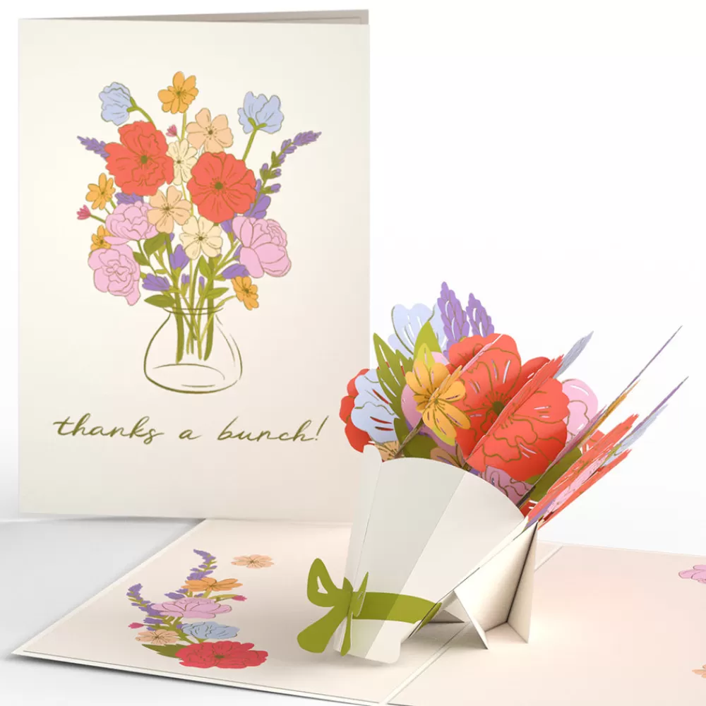 Lovepop Greeting Cards | Thank You | Thanks a Bunch Bouquet Pop-Up Card