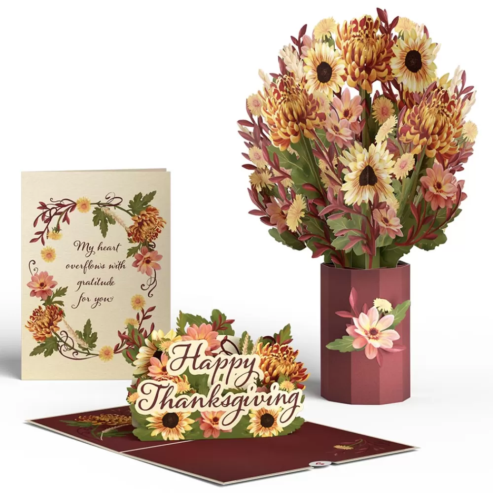 Lovepop Pop-Up Bouquets | Card & Gift Bundles | Thanksgiving Gratitude Pop-Up Card & Bouquet Bundle