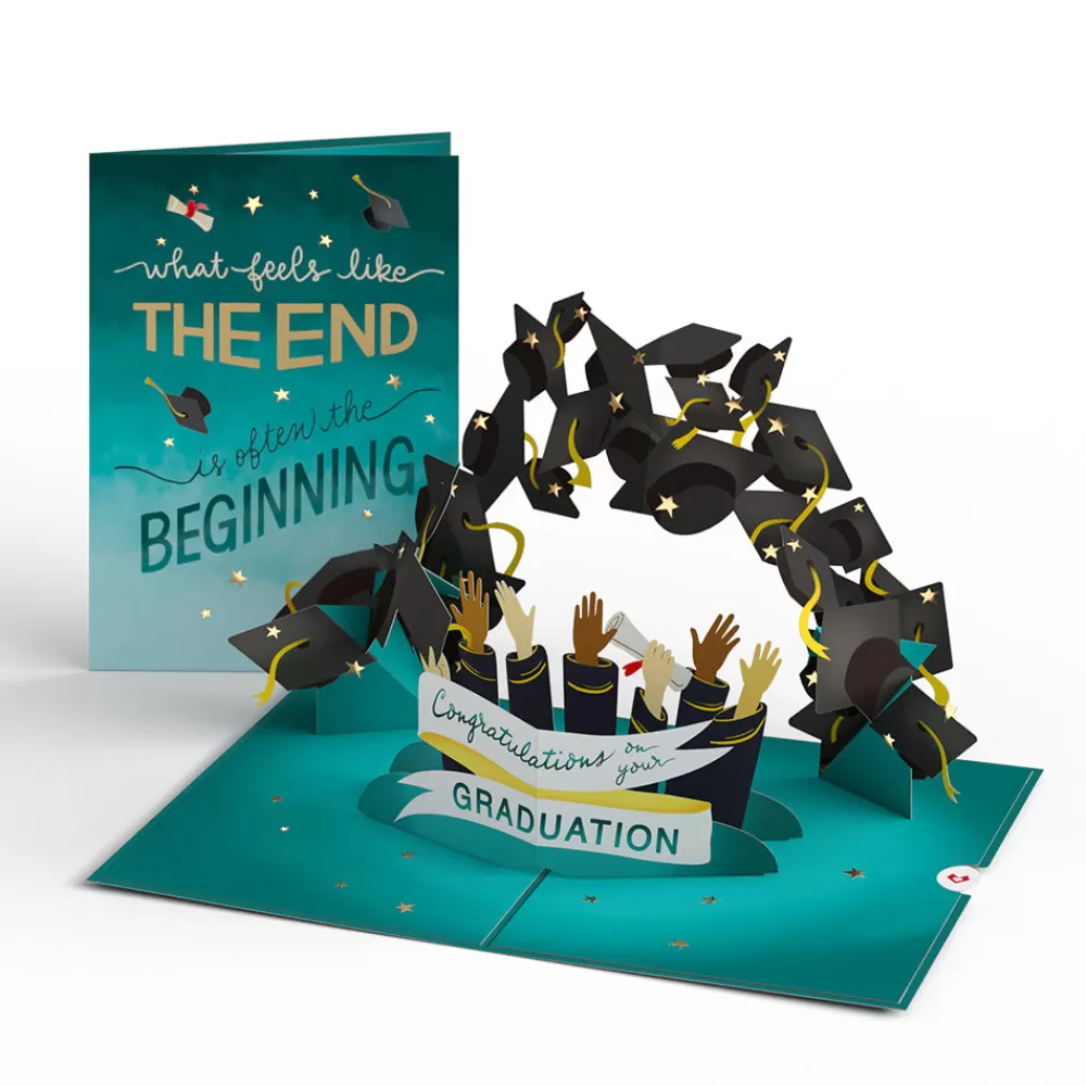 Lovepop Greeting Cards | Congratulations | The End is the Beginning Graduation Pop-Up Card