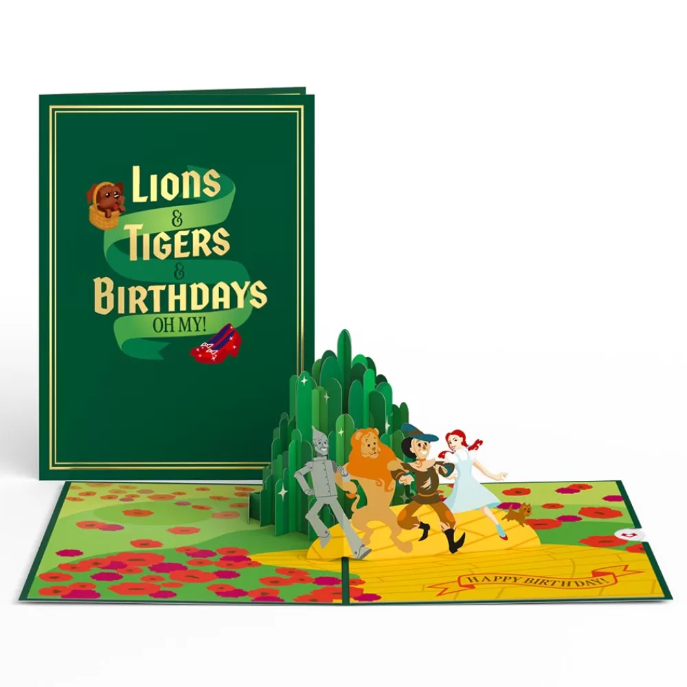 Lovepop Greeting Cards | Birthday | The Wizard of Oz Lions & Tigers & Birthdays Pop-Up Card