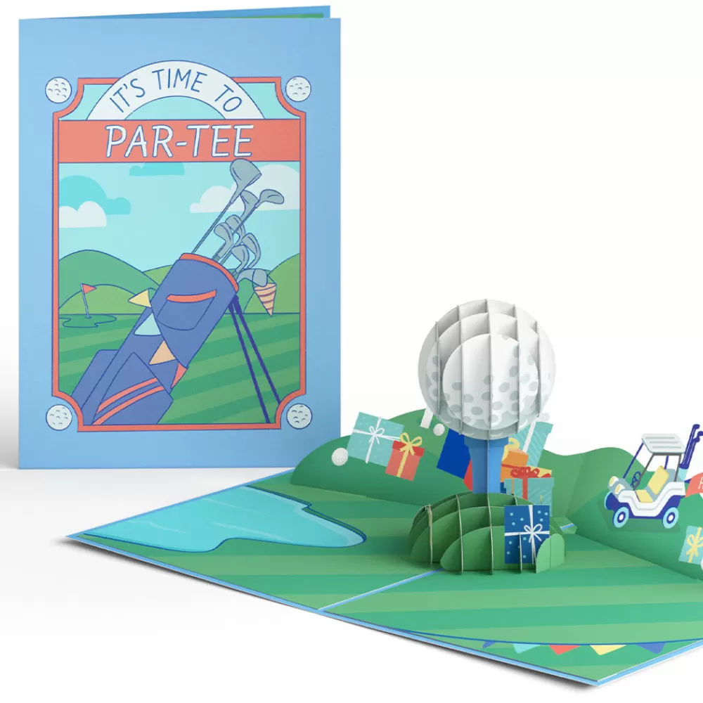 Lovepop Greeting Cards | Birthday | Time to Par-Tee Birthday Golf Pop-Up Card