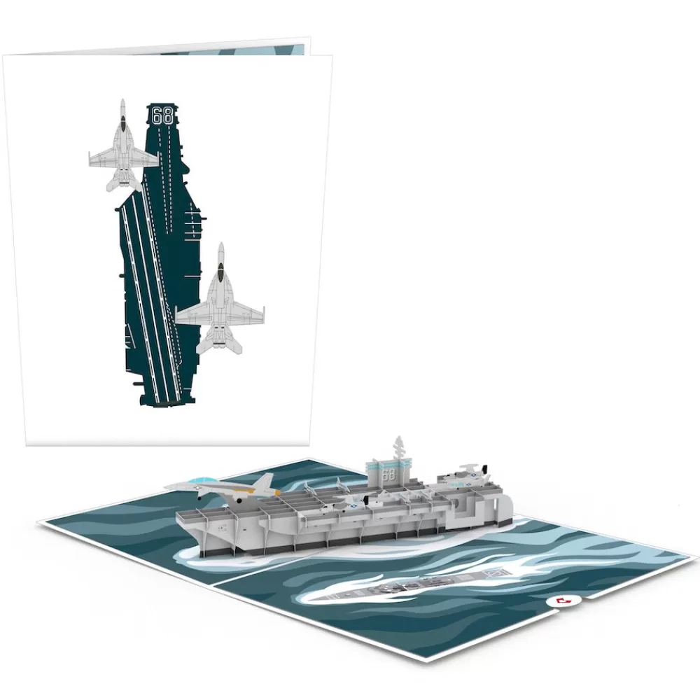 Lovepop Greeting Cards | Father'S Day 6/15 | U.S. Aircraft Carrier Pop-Up Card