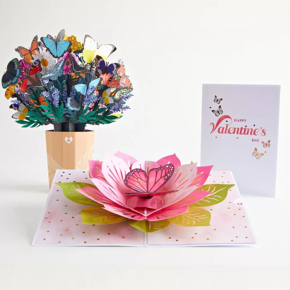 Lovepop Pop-Up Bouquets | Card & Gift Bundles | Valentine's Day Butterfly Bundle