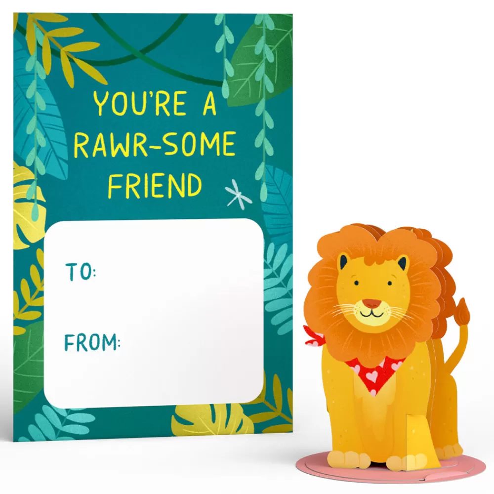 Lovepop Valentine'S Day 2/14 | Kids | Valentine’s Day Safari Assorted Cards Kids Classroom 24-Pack