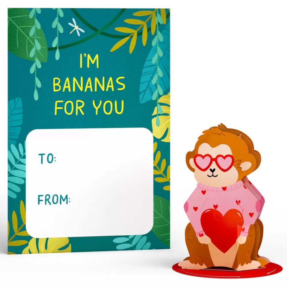 Lovepop Valentine'S Day 2/14 | Kids | Valentine’s Day Safari Assorted Cards Kids Classroom 24-Pack