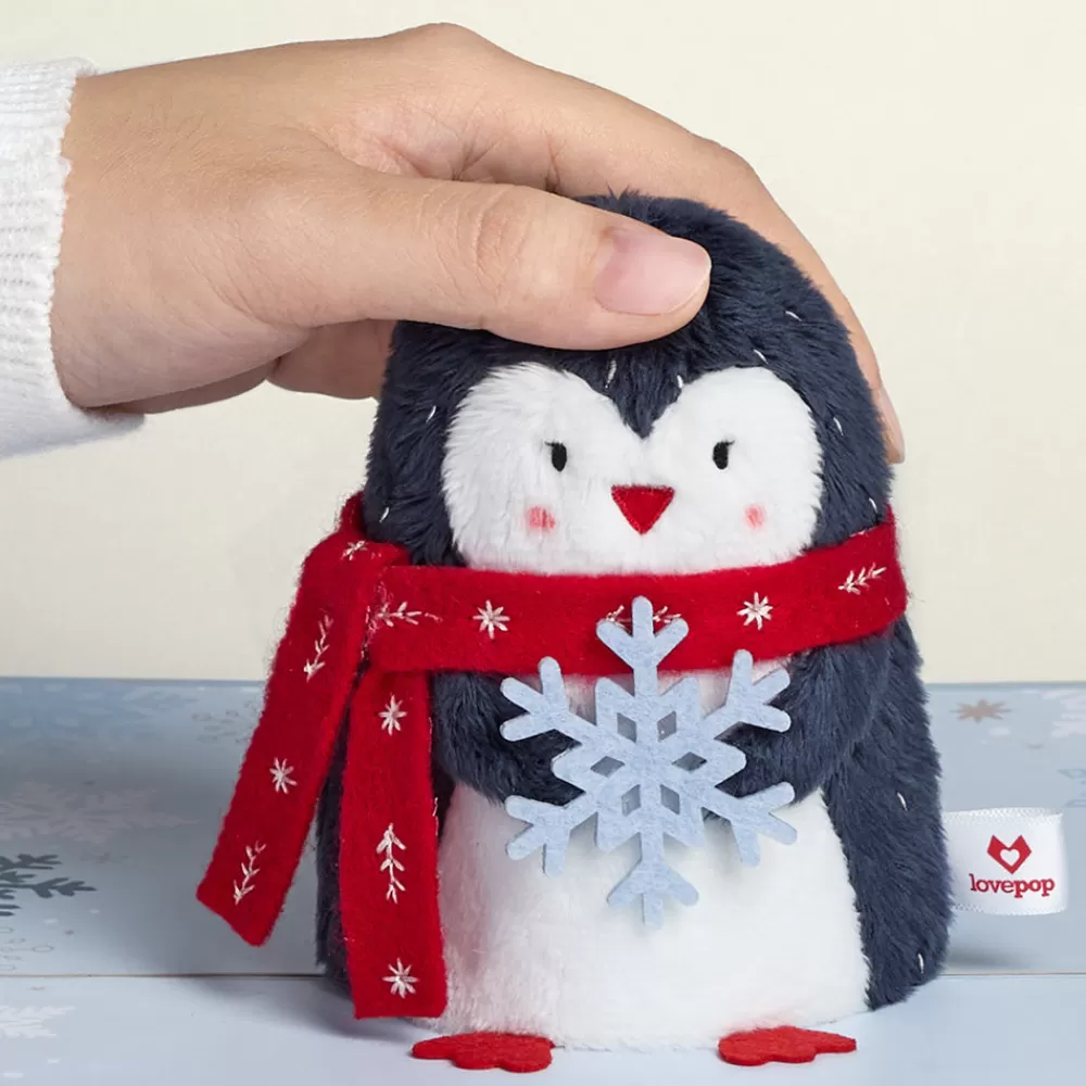 Lovepop Plushpop | Christmas 12/25 | Warm Winter Wishes' Holiday Penguin Plushpop Card