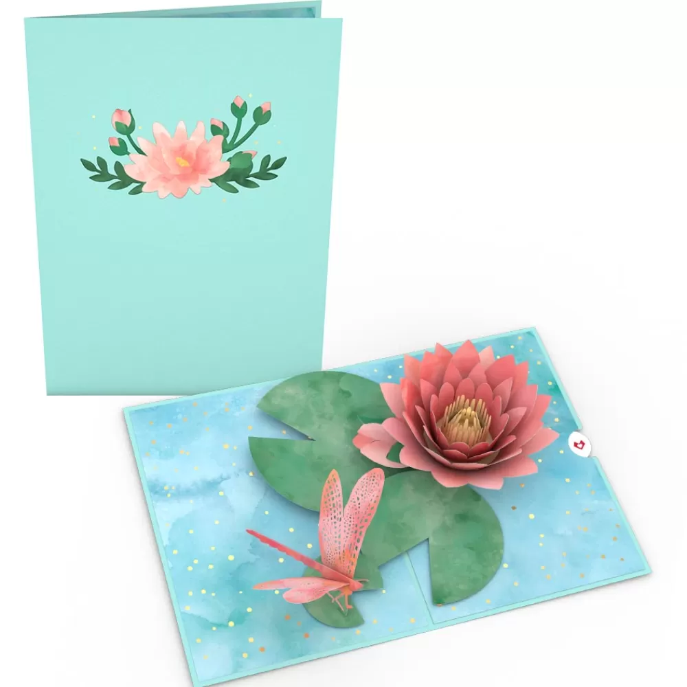 Lovepop Get Well | Mother'S Day 5/11 | Water Lily Dragonfly Pop-Up Card