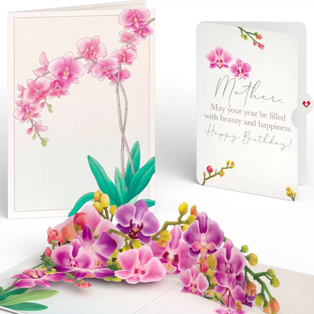 Lovepop Birthday | Mom | Watercolor Orchid Birthday Pop-Up Card and Sentiment Set for Mother