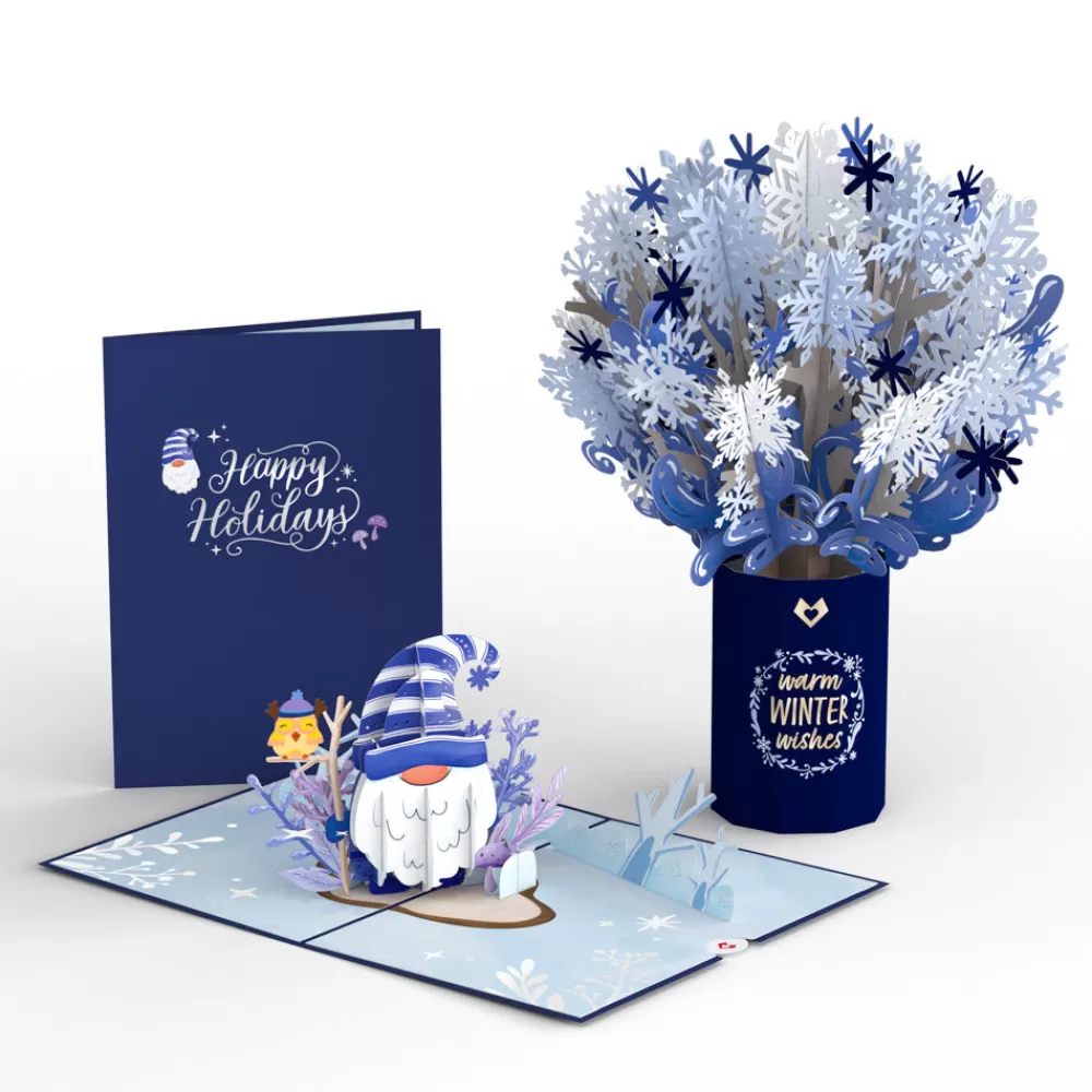 Lovepop Pop-Up Bouquets | Card & Gift Bundles | Winter Holiday Gnome Bundle