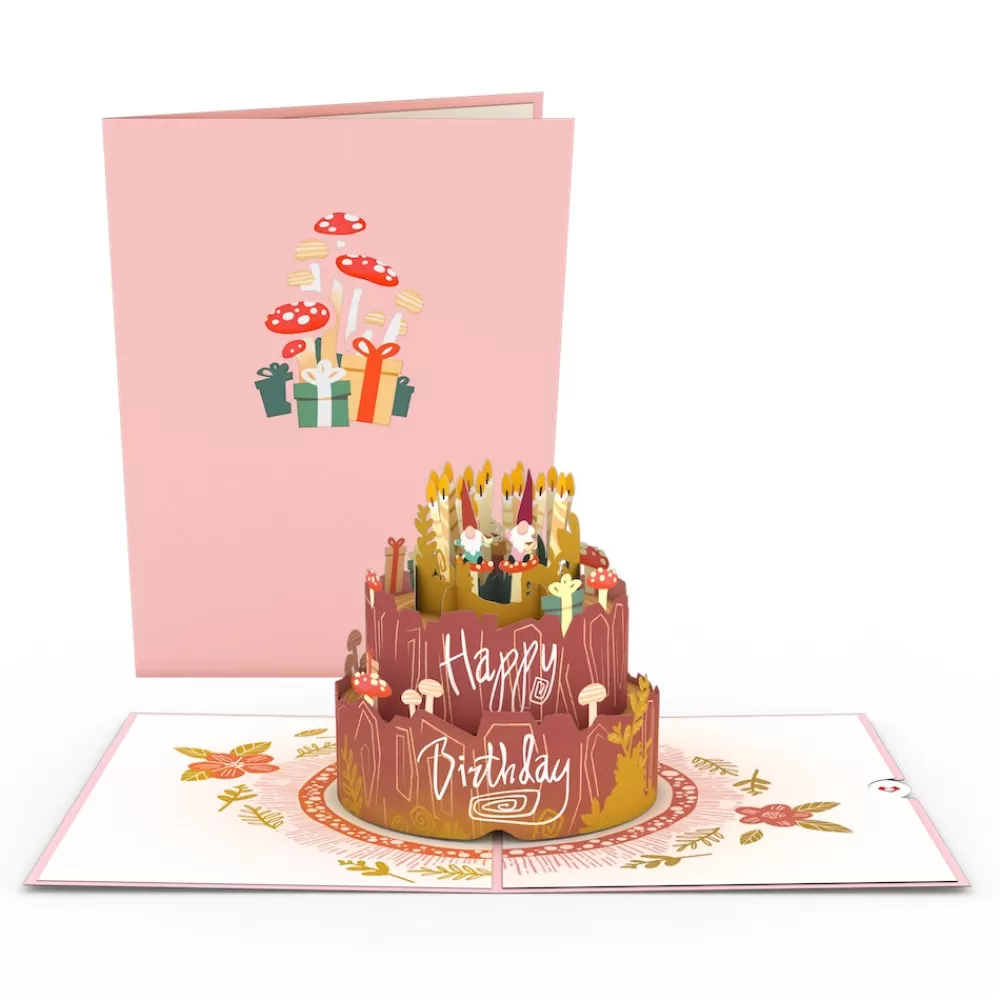 Lovepop Birthday | Her | Woodland Gnomes Birthday Cake Pop-Up Card