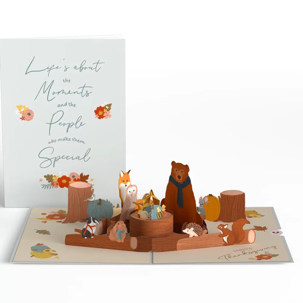 Lovepop Thanksgiving 11/27 | Woodland Harvest Thanksgiving Animals Pop-Up Card