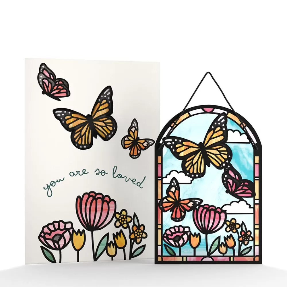 Lovepop Suncatcher Cards | Decor | You Are So Loved Butterflies Suncatcher Card