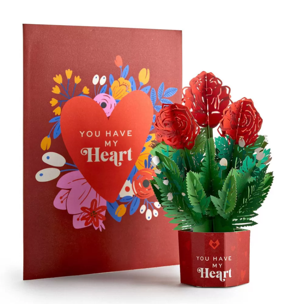 Lovepop Pop-Up Bouquets | Anniversary | You Have My Heart Card with Mini Bouquet