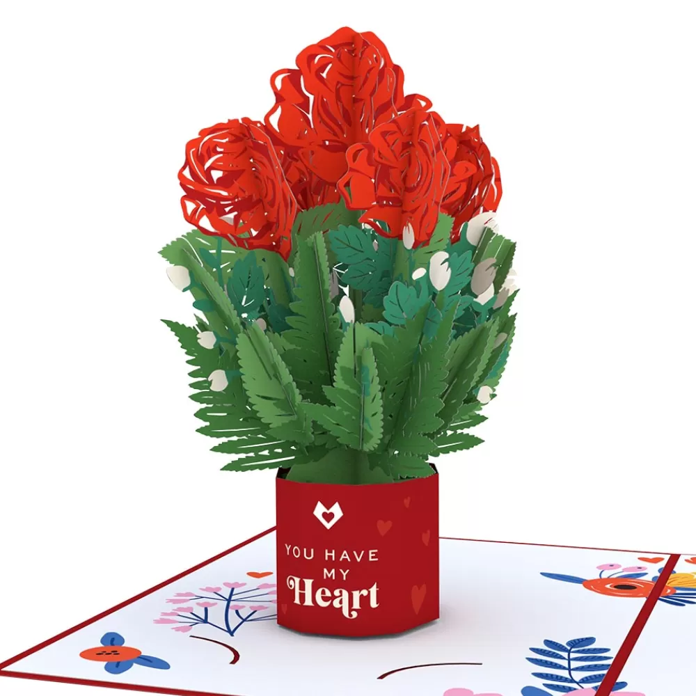 Lovepop Pop-Up Bouquets | Anniversary | You Have My Heart Card with Mini Bouquet