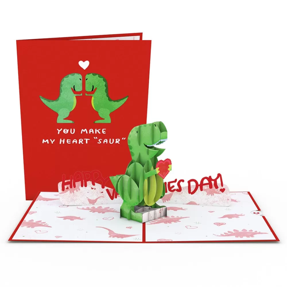 Lovepop Greeting Cards | Valentine'S Day 2/14 | You Make My Heart 'Saur' Pop-Up Card