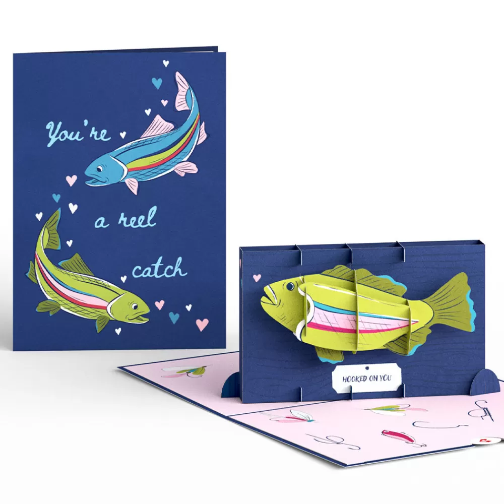 Lovepop Greeting Cards | Valentine'S Day 2/14 | You’re a Reel Catch Fish Pop-Up Card