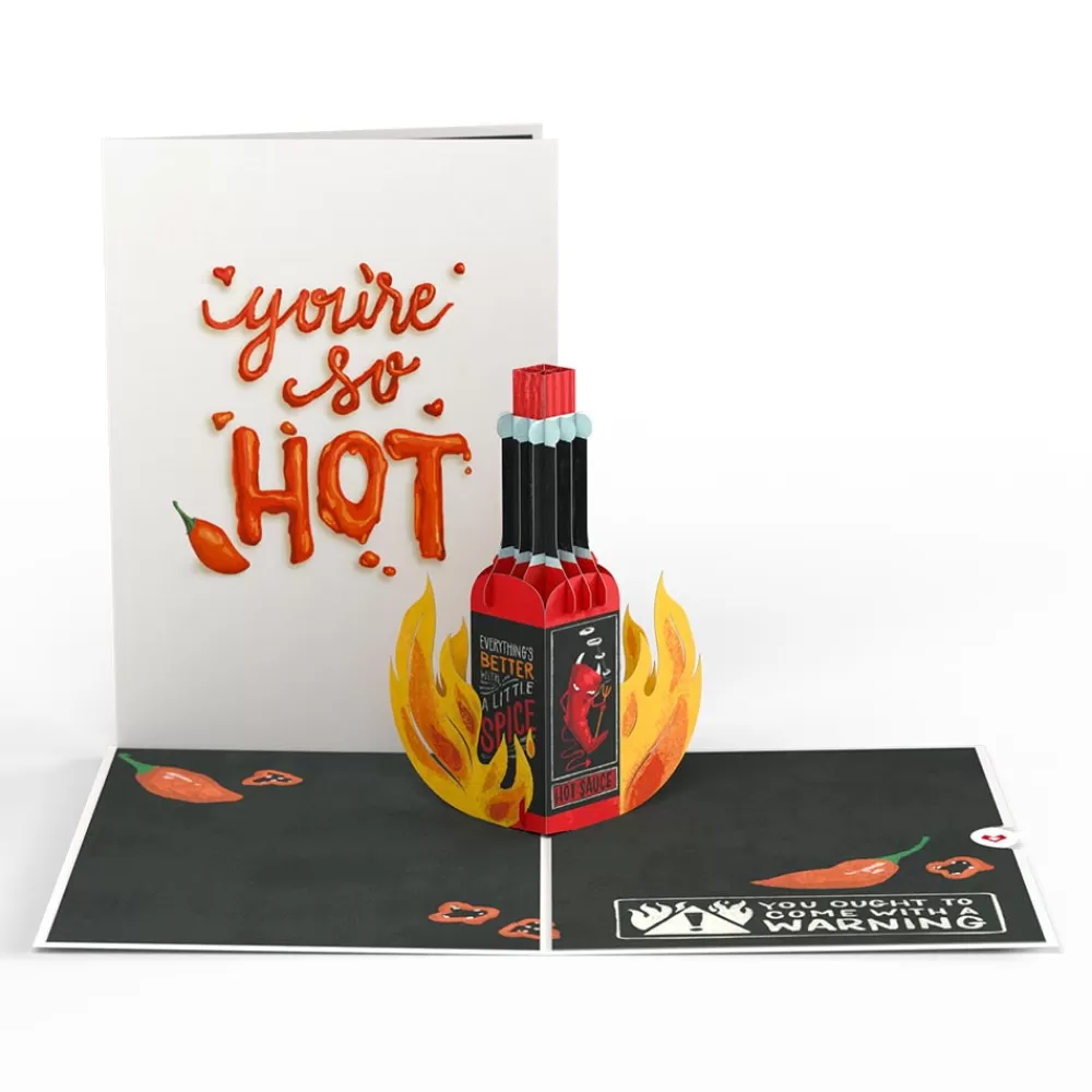 Lovepop Greeting Cards | Anniversary | You’re So Hot - Hot Sauce Pop-Up Card