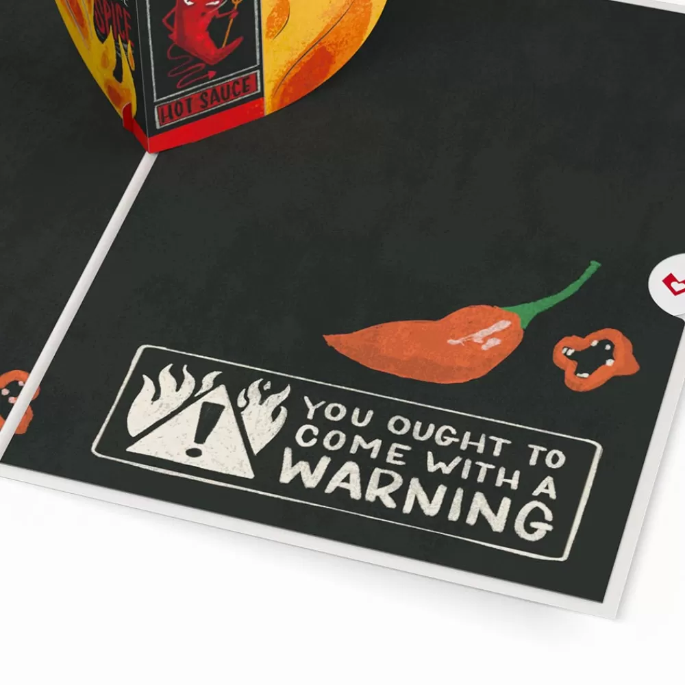 Lovepop Greeting Cards | Anniversary | You’re So Hot - Hot Sauce Pop-Up Card